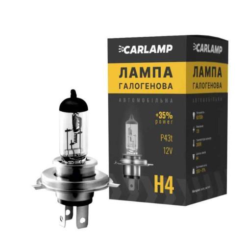 Лампа галогенная Н4 12V Carlamp +35% (CL1204)